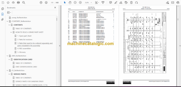 Sandvik DT820 Drill Rig Parts Manual (110D17674-1) - Image 2