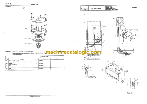 BT RWE120 Pedestrian Pallet Truck Quality Parts Manual - Image 4