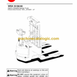 BT WSX22, WSX30, WSX40 Pedestrian Stacker Quality Parts Manual