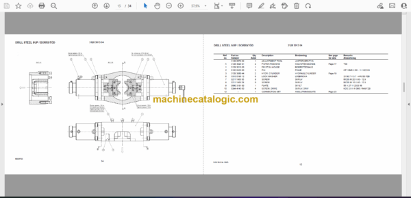 Atlas Copco BMH256 Feed Parts Manual - Image 2