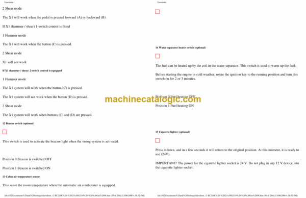 Volvo EC160C, EC180C, EC210C Excavator Operators Manual - Image 3