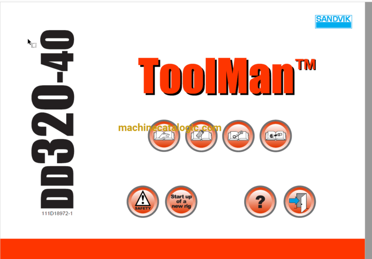 Sandvik DD320-40 Drilling Rig Full Documents (Service, Operator, Maintenance Manual and Parts Catalog) [111D18972]