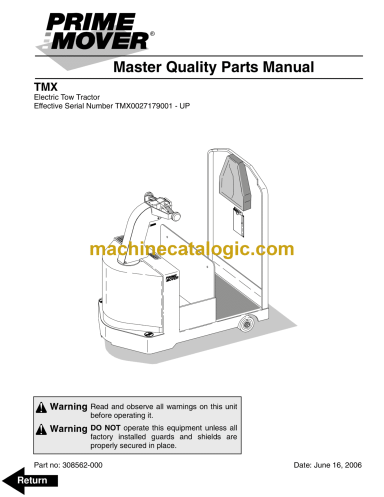 BT TMX Reach Truck Quality Parts Manual