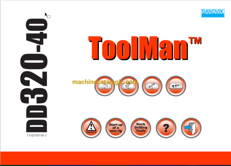 Sandvik DD320-40 Drilling Rig Full Documents (Service, Operator, Maintenance Manual and Parts Catalog) [111D19116]