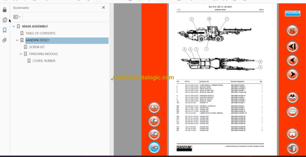 Sandvik DD321-40C Drilling Rig Full Documents (Service, Operator, Maintenance Manual and Parts Catalog) [120D64993-1] - Image 2