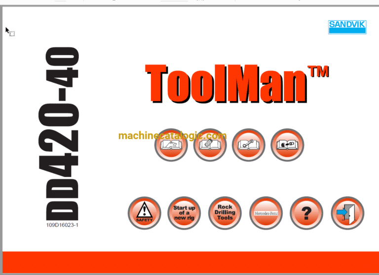 Sandvik DD420-40 Drilling Rig Full Documents (Service, Operator, Maintenance Manual and Parts Catalog) [109D16023]