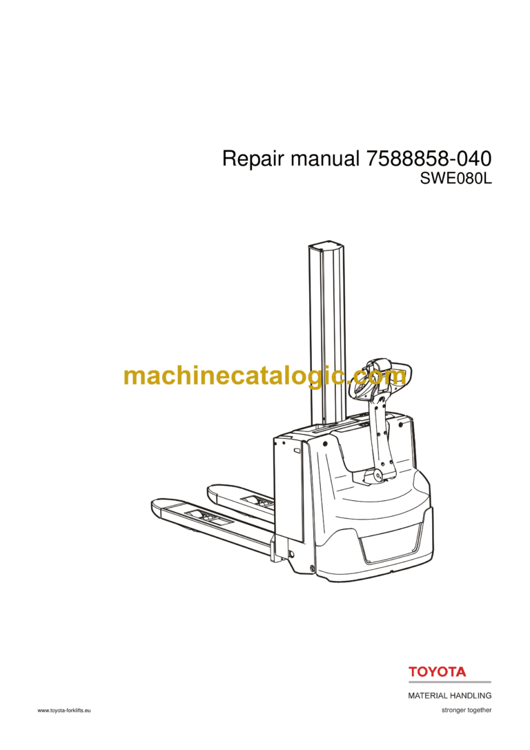 BT SWE080L Electric Stacker Repair Manual