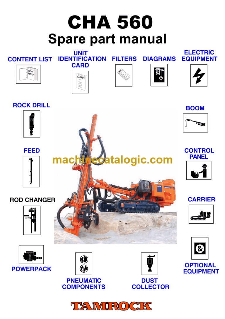 Sandvik CHA560 Drill Rig Parts Manual (104T7105-1)