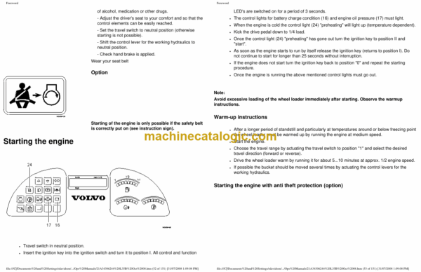 Volvo L35B Compact Wheel Loader Operators Manual - Image 2