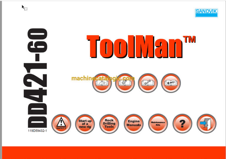 Sandvik DD421-60 Drilling Rig Full Documents (Service, Operator, Maintenance Manual and Parts Catalog) [119D59432]