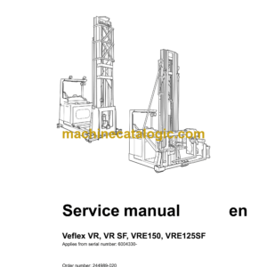 BT Veflex VR, VR SF, VRE150, VRE125SF Very Narrow Aisle Truck Master Service Manual