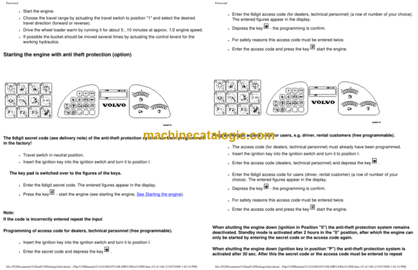 Volvo L40B Compact Wheel Loader Operators Manual - Image 4