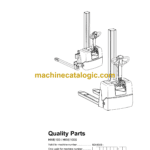 BT HWE100, HWE100S Electric Pallet Truck Quality Parts Manual
