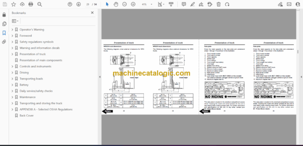 BT WRX30 Reach Truck Operator and Parts Manual - Image 3