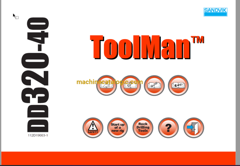 Sandvik DD320-40 Drilling Rig Full Documents (Service, Operator, Maintenance Manual and Parts Catalog) [112D19003]