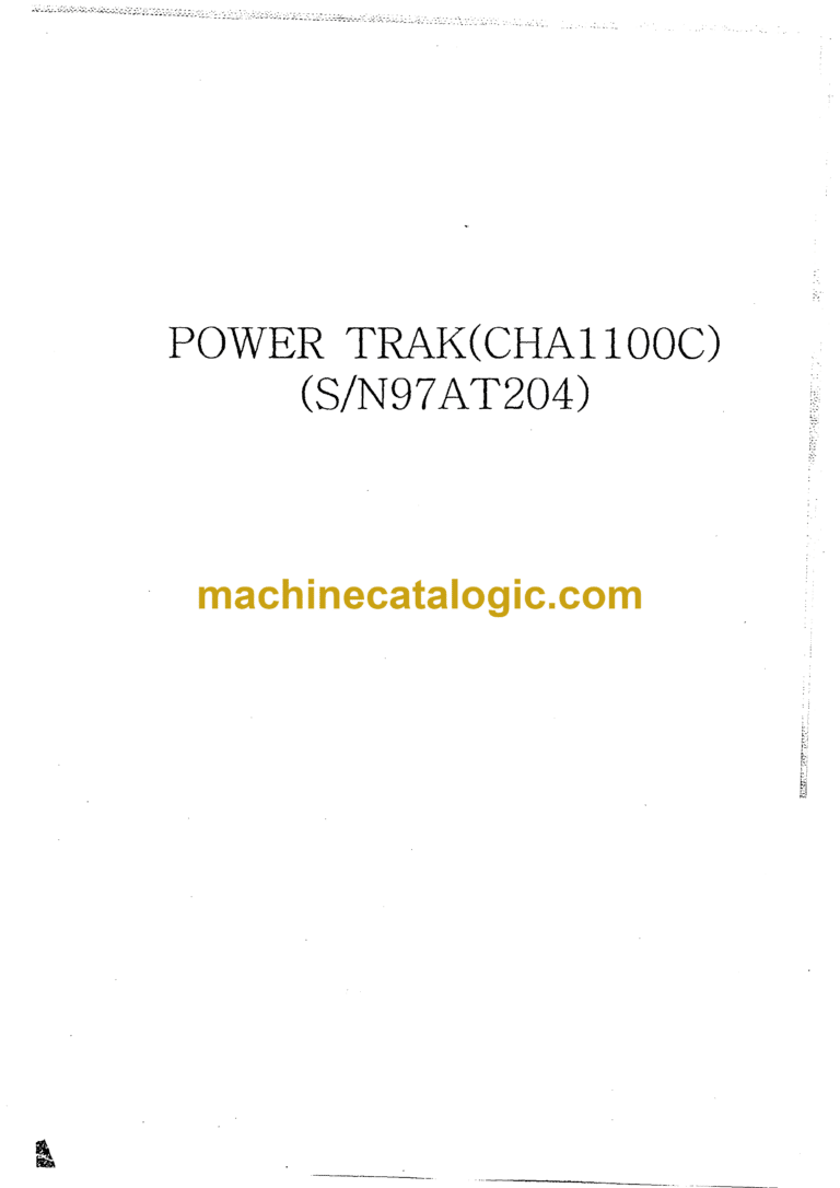 Sandvik PowerTrack CHA1100C Drill Rig Parts Manual (97AT204)