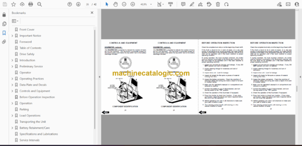 BT TE50, TE70 Tow Tractor Maintenance, Operator and Parts Manual - Image 2