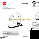 BT TE50, TE70 Tow Tractor Maintenance, Operator and Parts Manual