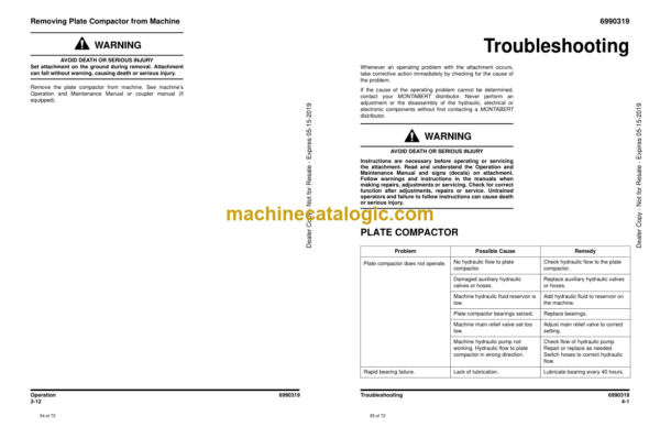 Doosan PCT34, PCT64, PCT114, PCT220 Plate Compactors Operation and Maintenance Manual (Serial Number AZP200101 and Up) - Image 3