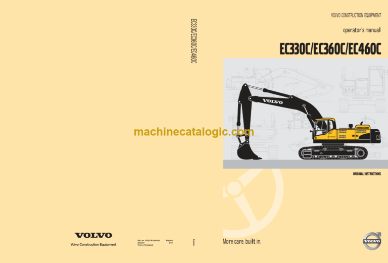 Volvo EC330C, EC360C, EC460C Excavator Operators Manual