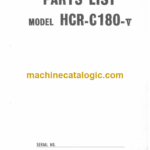 Furukawa HCR C180V Drill Rig Parts Manual