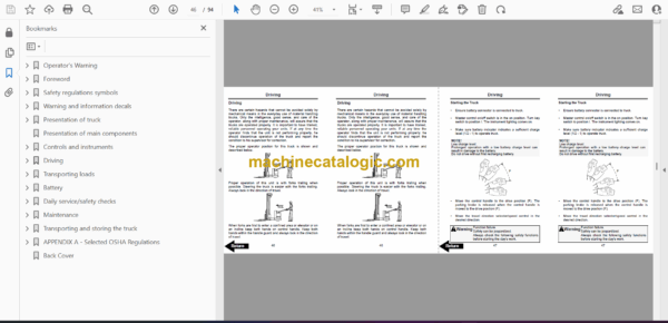 BT WRX30 Reach Truck Operator and Parts Manual - Image 4