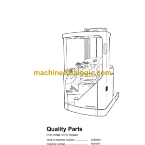 BT RRE160M, RRE160MC Reach Truck Quality Parts Manual