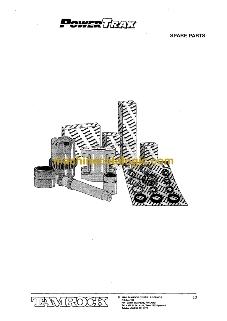 Sandvik ZoomTrack CHA 660 Drill Rig Parts Manual (A006149)