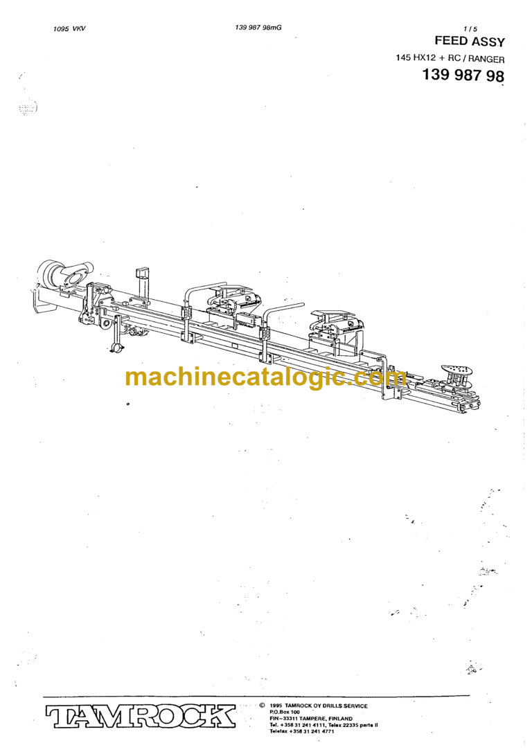 Sandvik Ranger 500 Drill Rig Parts Manual