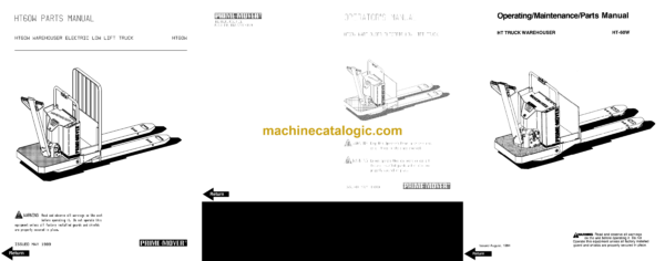 BT HT60W Hand Pallet Maintenance, Operator and Parts Manual