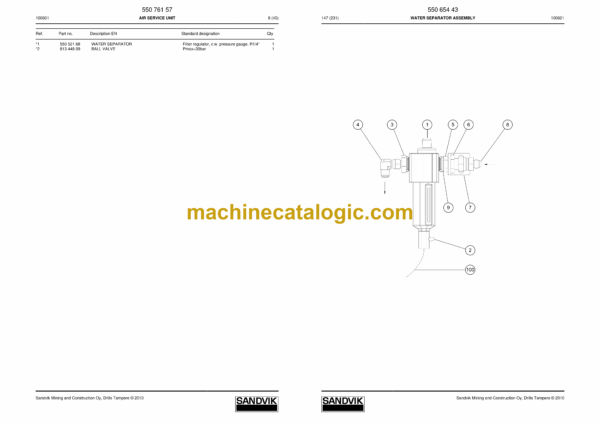 Sandvik DD320-40 Drill Rig Parts Manual (110D17490-1) - Image 3