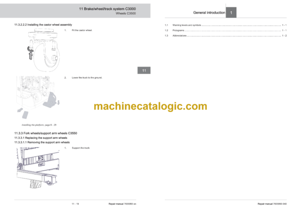 BT SPE120XR, SPE120XRD Electric Stacker Repair Manual - Image 2
