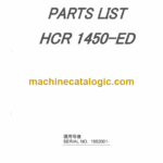 Furukawa HCR1450 ED Drill Rig Parts Manual