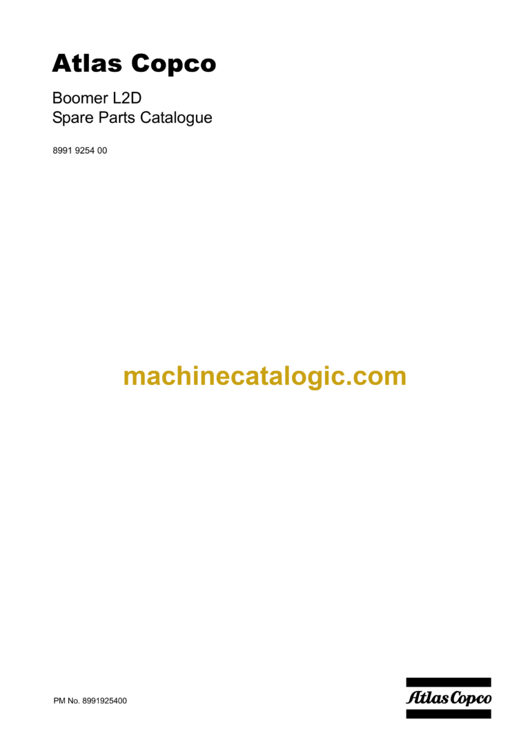 Atlas Copco L2D Boomer Parts Manual (8991925400)