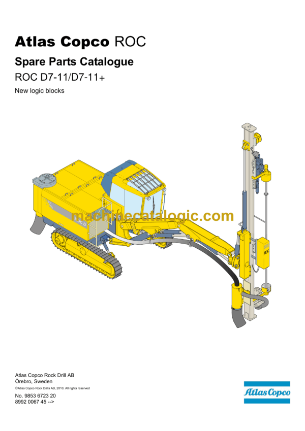 Atlas Copco D7-11, D7-11+ ROC Parts Manual