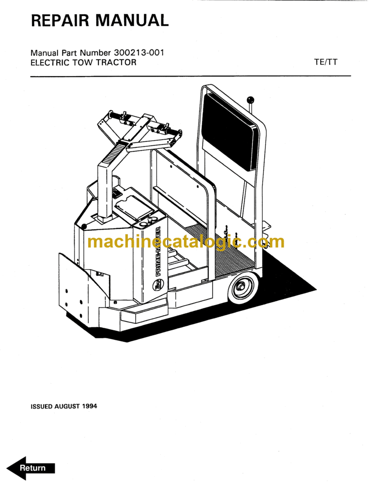 BT TE, TT Tow Tractor Repair Manual