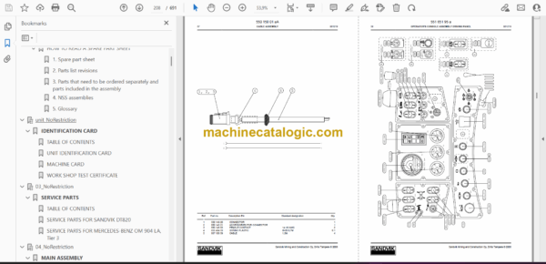 Sandvik DT820 Drill Rig Parts Manual (108D13715-1) - Image 2