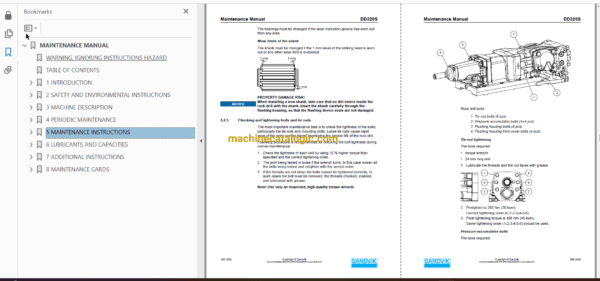 Sandvik DD320S Drilling Rig Full Documents (Service, Operator, Maintenance Manual and Parts Catalog) [L20D7244D] - Image 3