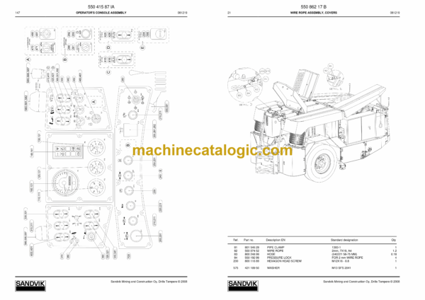 Sandvik DT820 Drill Rig Parts Manual (108D13715-1) - Image 3