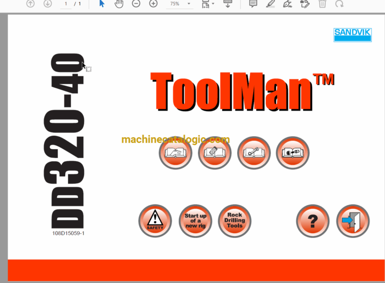 Sandvik DD320-40 Drilling Rig Full Documents (Service, Operator, Maintenance Manual and Parts Catalog) [108D15059]