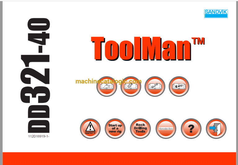 Sandvik DD321-40 Drilling Rig Full Documents (Service, Operator, Maintenance Manual and Parts Catalog) [112D18919]