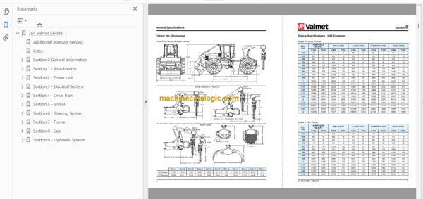 Komatsu Valmet 765 Service Manual - Image 2