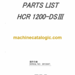 Furukawa HCR1200DS-3 Drill Rig Parts Manual