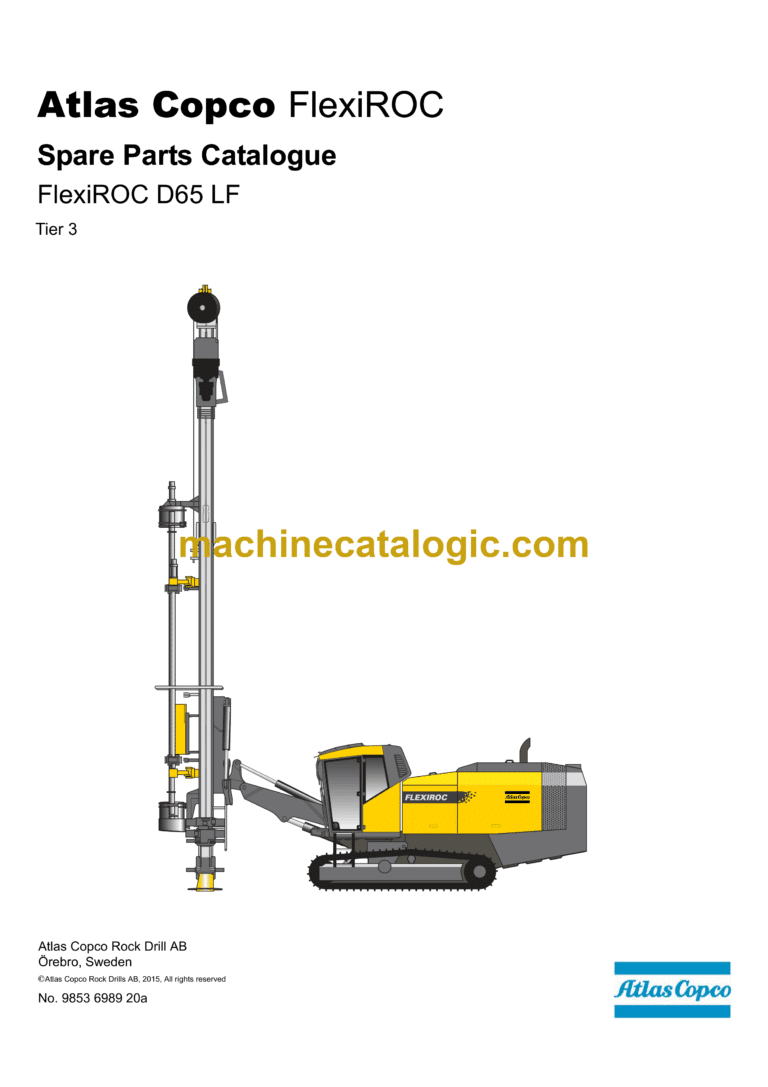 Atlas Copco D65LF FlexiROC Parts Manual