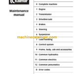 Kalmar DCF 280-500 Forklift Trucks Maintenance Manual