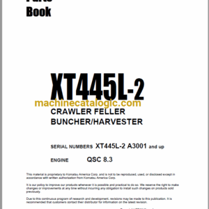 Komatsu XT445L-2 Crawler Feller Buncher, Harvester Parts Book (BEPB026500)