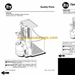 BT WSXOS Electric Stacker Full Manual (Service, Parts and Operators Manual)