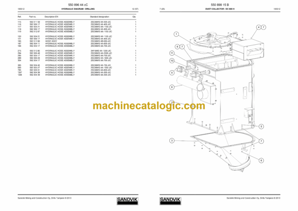 Sandvik DX700 Drill Rig Parts Manual (110T14313-1) - Image 3