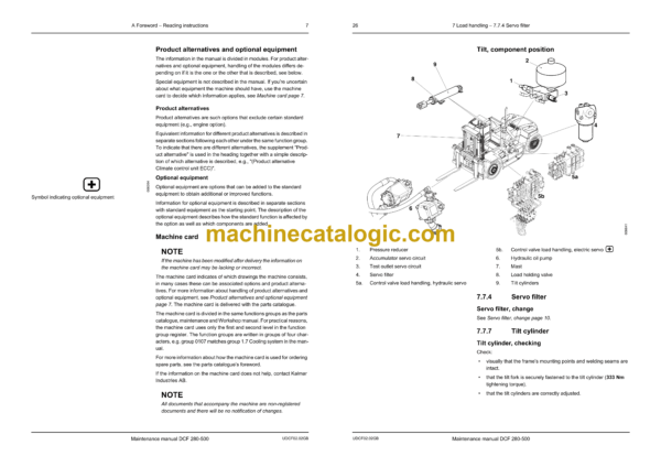 Kalmar DCF 280-500 Forklift Trucks Maintenance Manual - Image 3
