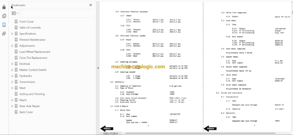 BT RR40B, RR30C, RR34B, RS40C, RS50B, RR45, RR45Z Rider Truck Service Manual - Image 3